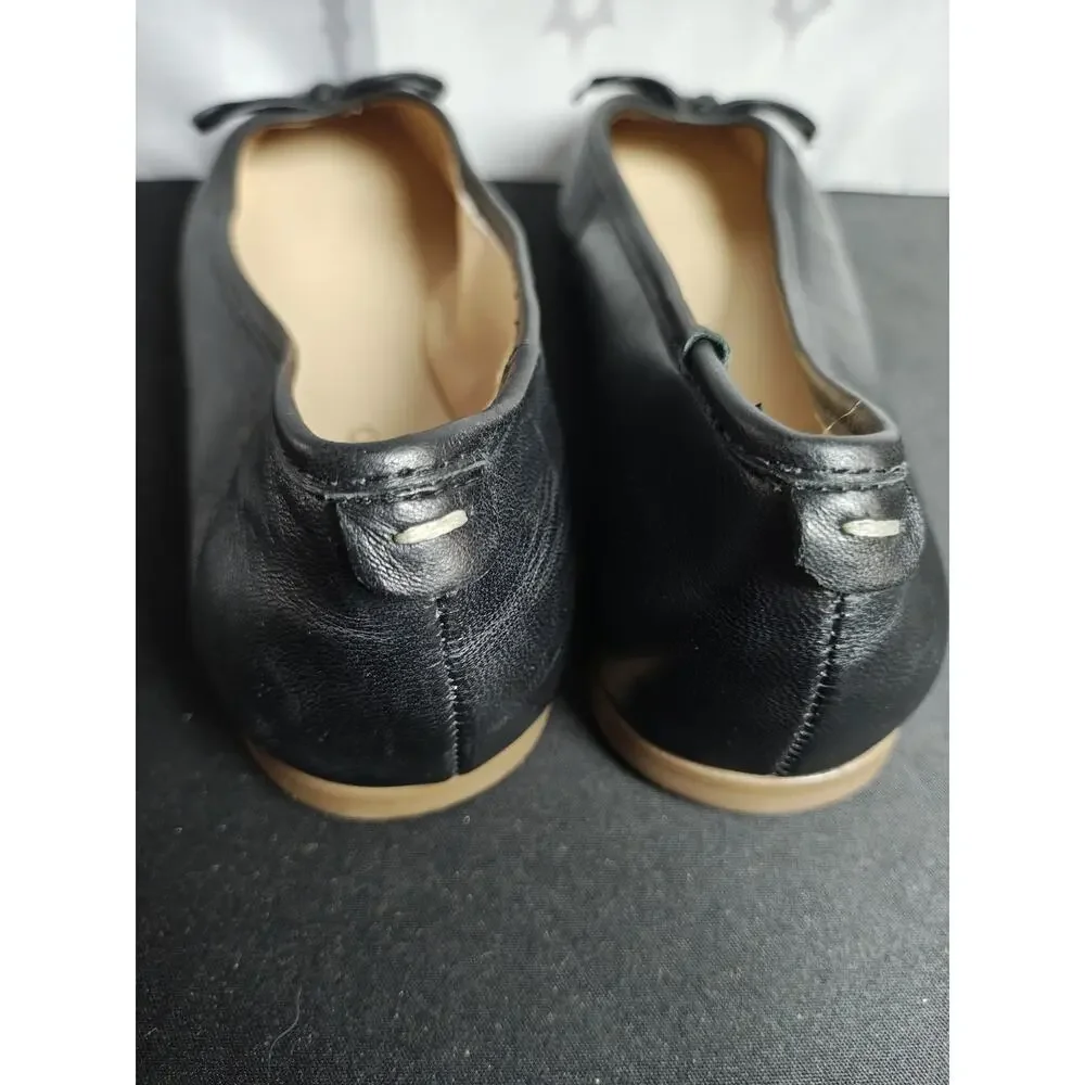 BERNARDO Women's Size 6 Gwynn Leather Bow Ballerina Flats New $198